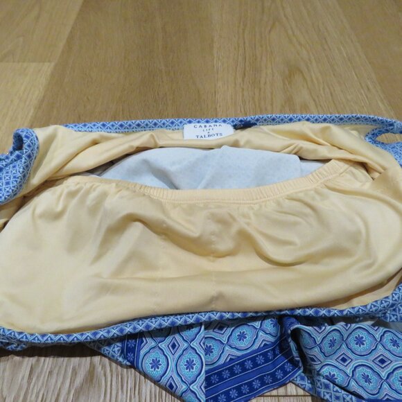 CABANA LIFE X TALBOTS Blue Diamond Blouson Tankini Top Summer Vacation - Size S - Picture 12 of 12